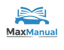 generate a logo for MaxManual, we sell owners manual for cars, white background